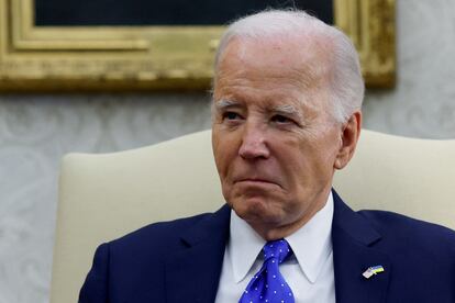 El presidente de Estados Unidos, Joe Biden, en el Despacho Oval de la Casa Blanca en Washington, este viernes.