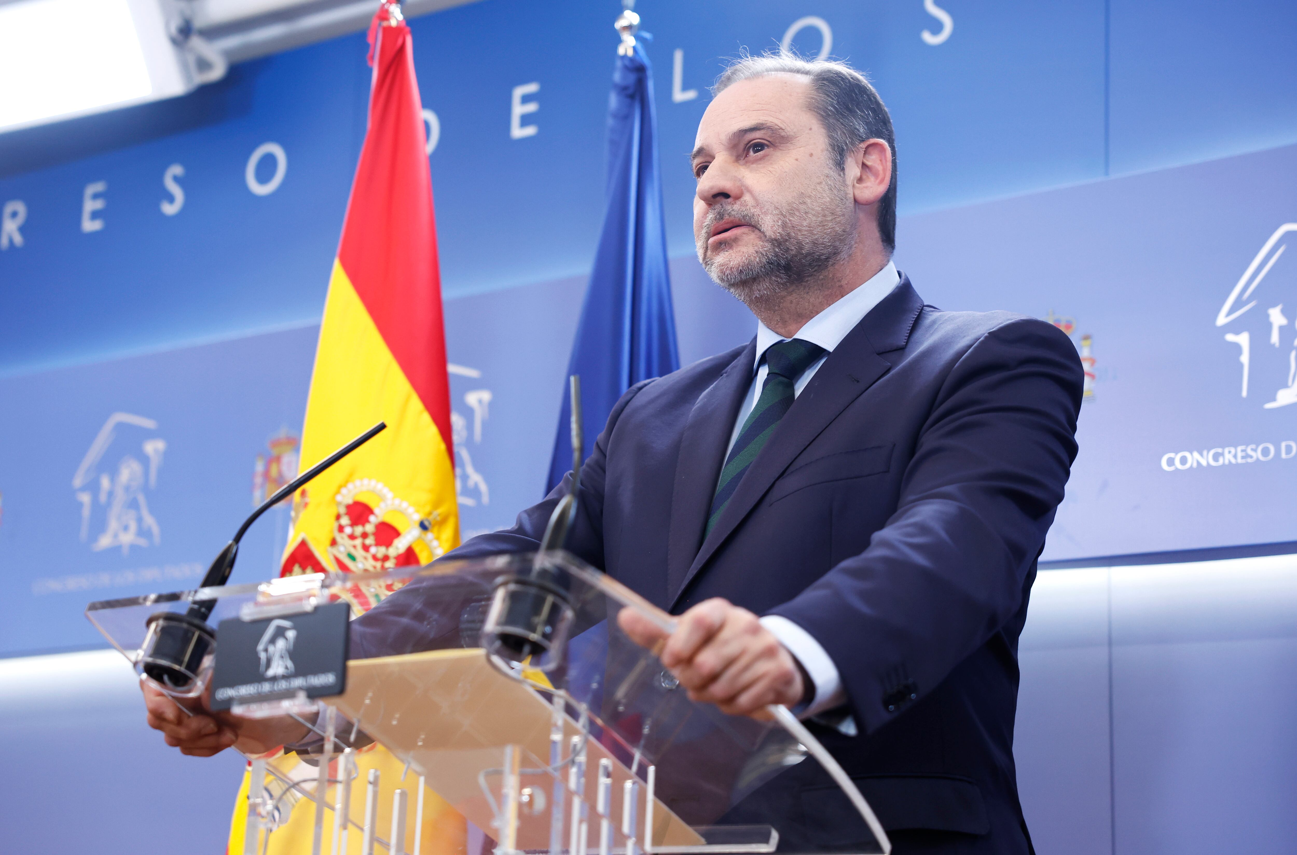 José Luis Ábalos, este martes en el Congreso. 