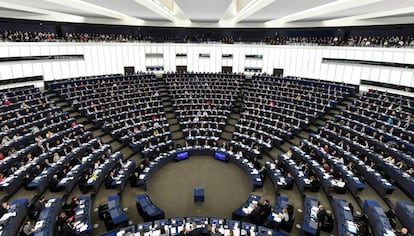  El Parlamento Europeo, durante la sesión plenaria de este miércoles PATRICK SEEGER EFE