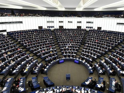  El Parlamento Europeo, durante la sesión plenaria de este miércoles PATRICK SEEGER EFE