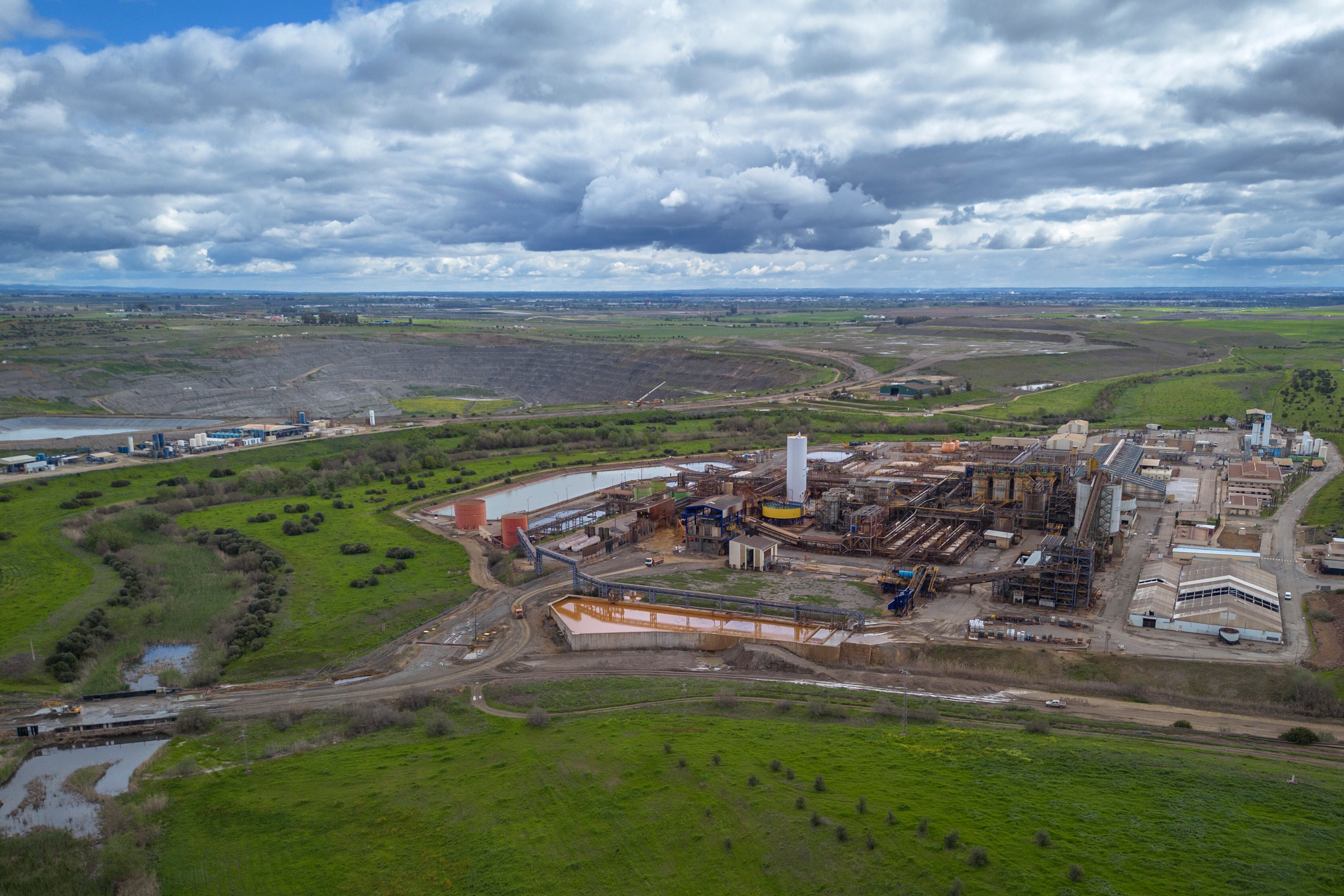 Instalaciones de la mina Cobre las Cruces en localidad sevillana de Gerena.