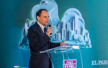 Jan Martínez Ahrens, director de EL PAÍS América, durante la inauguración del foro. 