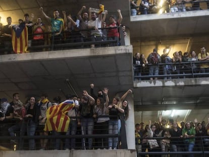 Protestas en el aeropuerto de El Prat convocadas por Tsunami Democràtic tras la sentencia del 'procés'.