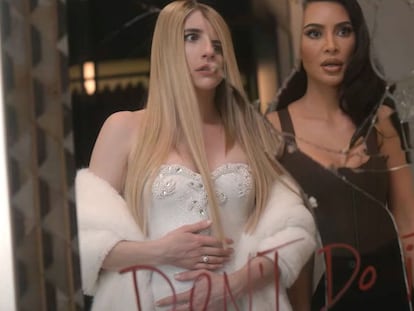 Emma Roberts y Kim Kardashian en una imagen de la nueva temporada de 'American Horror Story'.