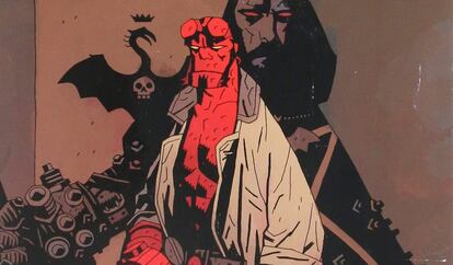 Una viñeta de 'Hellboy'