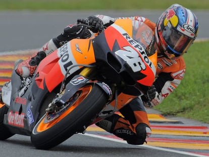 Pedrosa durante los entrenamientos del Gran Premio de Alemania