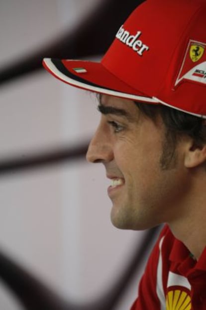 Fernando Alonso, durante la rueda de prensa en Montecarlo.