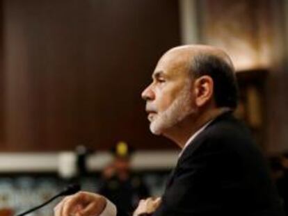 Ben Bernanke, presidente de la Reserva Federal, durante una comparecencia en el Congreso.