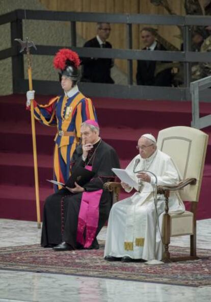 El Papa Francisco, durante una audiencia semanal.
