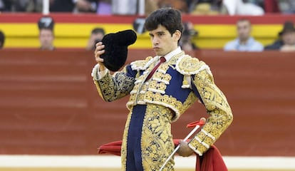 López Simón, durante una corrida en Illescas el pasado mes de marzo. 