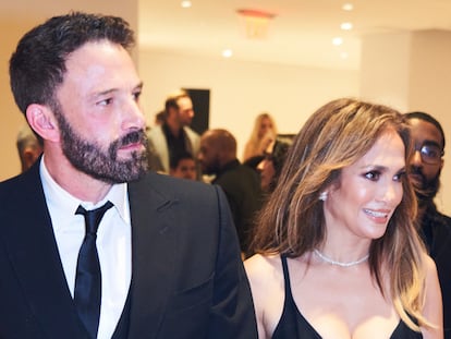 Ben Affleck y Jennifer Lopez asisten juntos a un evento en el Faena Forum de Miami Beach, Florida (EE UU), el 8 de octubre de 2022.