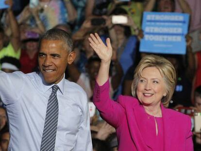 Barack Obama y Hillary Clinton, el pasado martes.