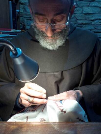 José Q. en el santuario de Santa María a Real do Cebreiro, una semana antes de su arresto, en febrero de 2015.