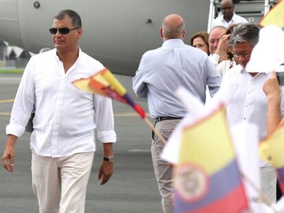 O presidente do Equador, Rafael Correia, nesta quarta-feira.