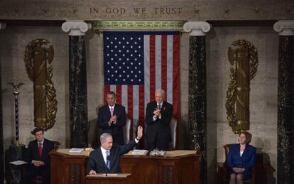 Benjamín Netanyahu, el pasado marzo en el Congreso de EE UU