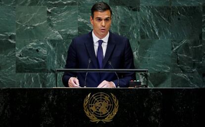 Sánchez, en la Asamblea de la ONU.