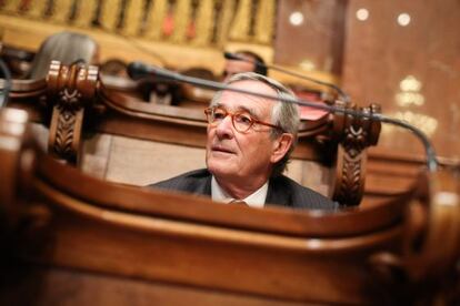 El alcalde Xavier Trias, este viernes, en el Pleno del Ayuntamiento.