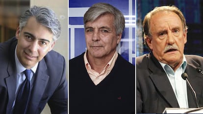 Marco Enríquez-Ominami, Harold Mayne-Nicholls y Eduardo Artés