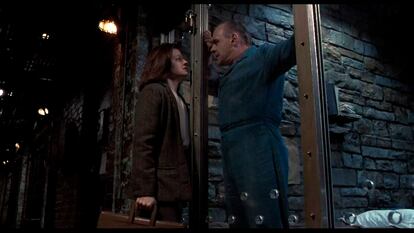 Jodie Foster e Anthony Hopkins numa imagem de ‘O silêncio dos inocentes’.