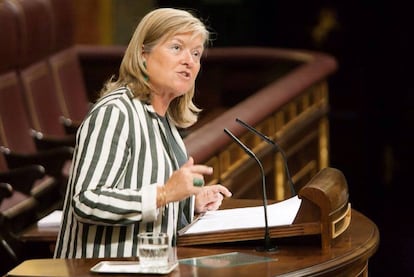 Àngels Ponsa, nova consellera de Cultura de la Generalitat, al Parlament de Catalunya.