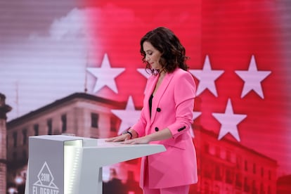 Isabel Díaz Ayuso, durante el debate electoral de Telemadrid, el pasado mayo.