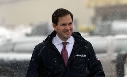 El candidato Marco Rubio en New Hampshire.