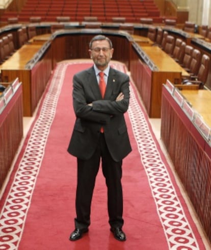 Manuel Gracia en el Parlamento andaluz.