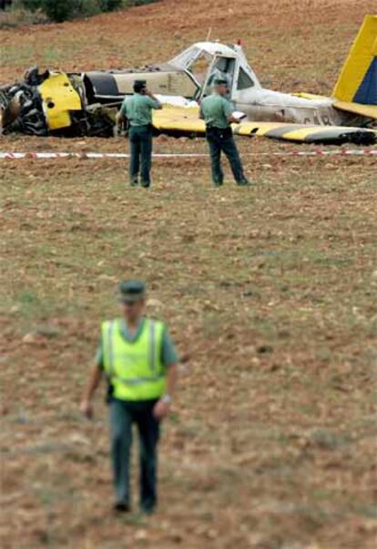 Agentes de la Guardia Civil en el lugar del suceso.