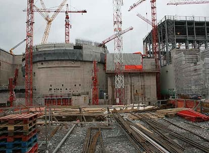 La central nuclear en construcción en la isla de Olkiluoto (Finlandia).