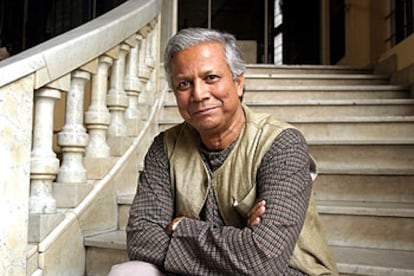 Muhammad Yunus, esta semana, en Madrid.