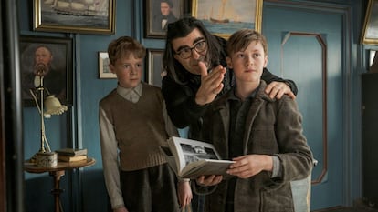 Fatih Akim, en el rodaje de 'La isla de Amrum'.