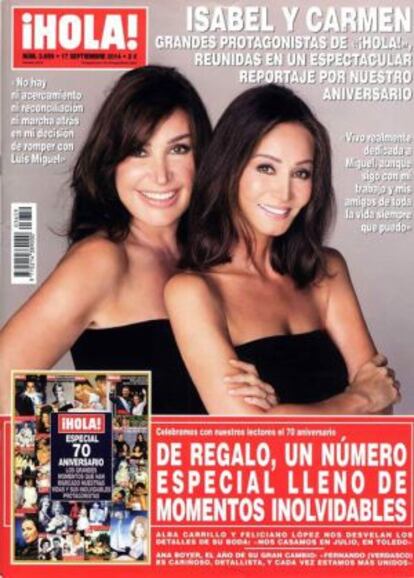 Isabel Preysler y Carmen Mart&iacute;nez Bordi&uacute;, en la portada de &#039;&iexcl;Hola!&#039;.