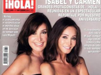 Isabel Preysler y Carmen Mart&iacute;nez Bordi&uacute;, en la portada de &#039;&iexcl;Hola!&#039;.