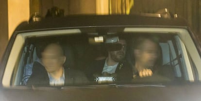 El conseller de Salud, Antoni Comín, a su salida del Palau de la Generalitat tras la cumbre convocada Carles Puigdemont.
