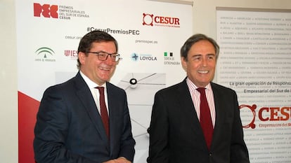 Fernando Seco, vicepresidente ejecutivo de Cesur, y Ricardo Pumar, presidente de Cesur.