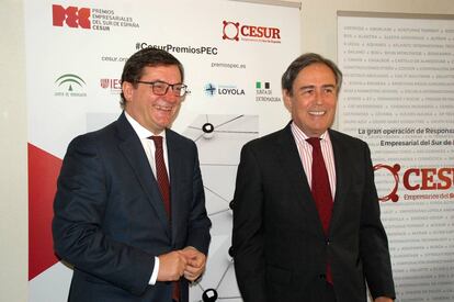 Fernando Seco, vicepresidente ejecutivo de Cesur, y Ricardo Pumar, presidente de Cesur.