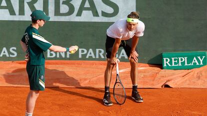 Zverev, durante el partido frente a Berrettini en Montecarlo.