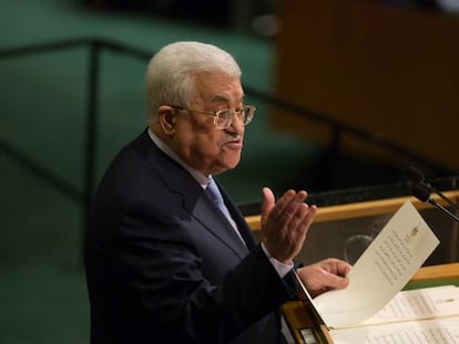 Mahmud Abbas, en su discurso ante la Asamblea General de la ONU, el pasado septiembre.