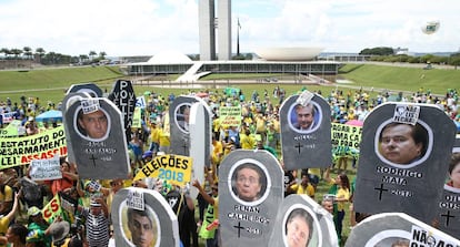 Manifestação em apoio à Lava Jato no início do ano passado.