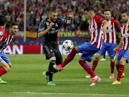 Karim Benzema, este mi&eacute;rcoles ante el Atl&eacute;tico.