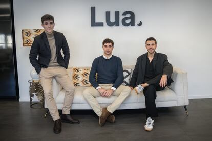 Áxel Pérez, head of Campaigns de Lua; Carlos López, CEO y fundador, y Álex Jansa, head of New Business