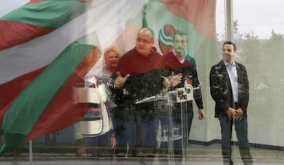 Joseba Egibar, en la presentación de los candidatos de su partido en Gipuzkoa.