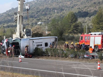 Autobús accidentat a Tarragona.