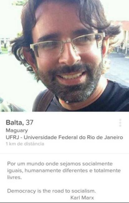 Página do capitão Botelho no aplicativo de paquera Tinder