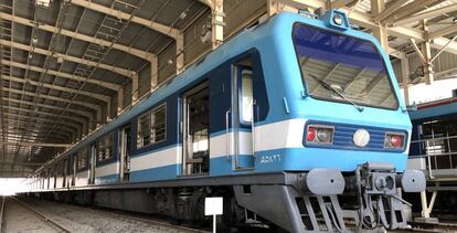 Tren de la Línea 1 del metro de El Cairo.