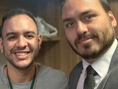 Guilherme Julian em reunião com o vereador Carlos Bolsonaro.