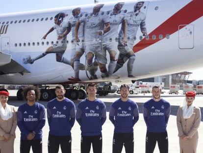Emirates presenta su nuevo avión dedicado al Real Madrid