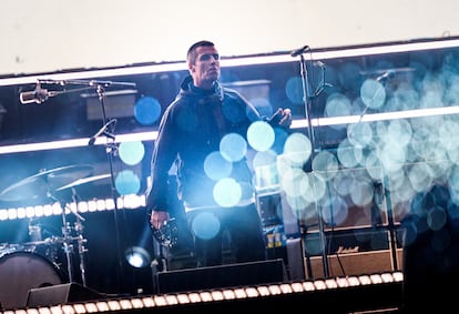 Liam Gallagher durante la actuación.