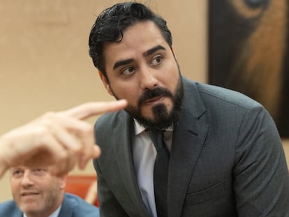 El eurodiputado Alvise Pérez, en el Parlamento Europeo.