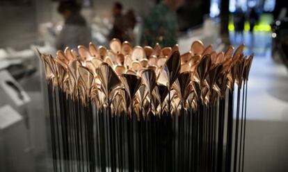 A model of Heatherwick&#039;s cauldron, designed for the 2012 London Olympics.